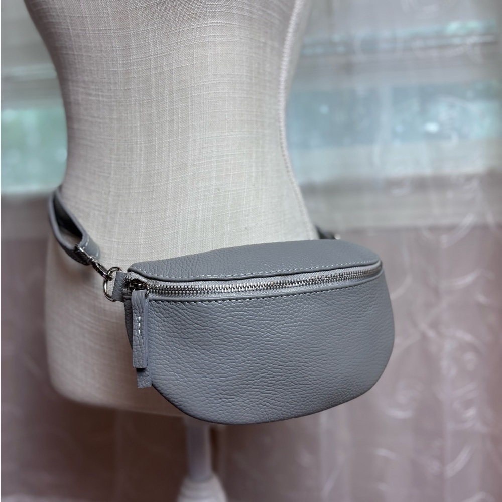 Minimalist Grey Crossbody Belt Bag - Picture 6 of 16